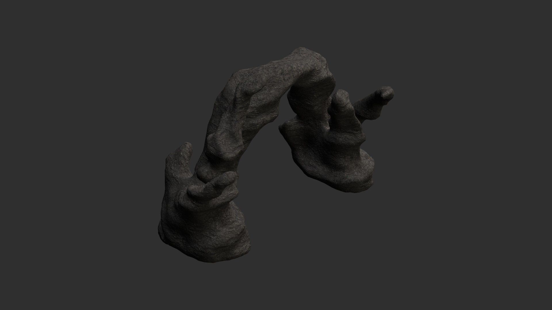 Cave Arch - Base Low-poly 3D model_9