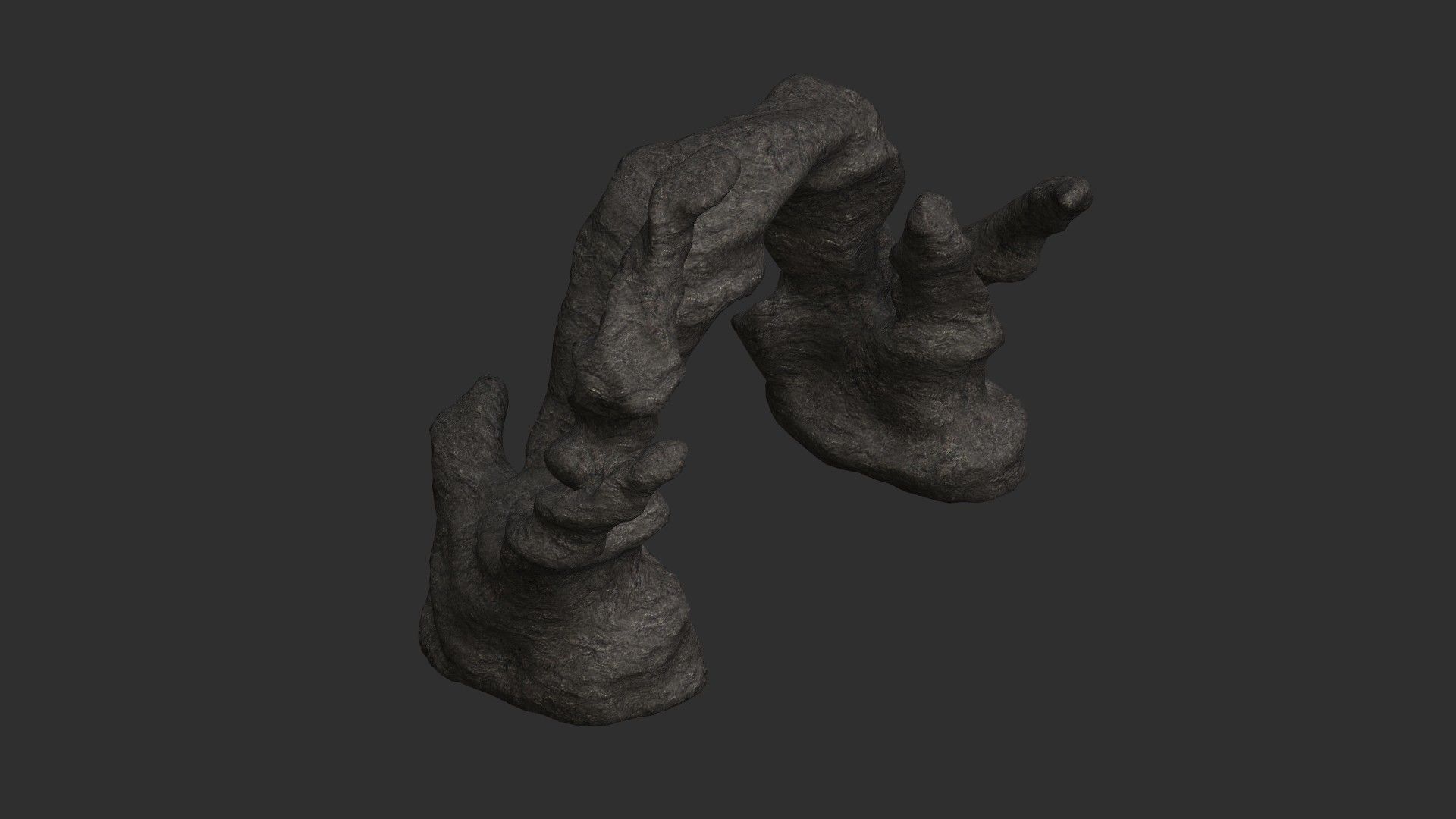 Cave Arch - Base Low-poly 3D model_2