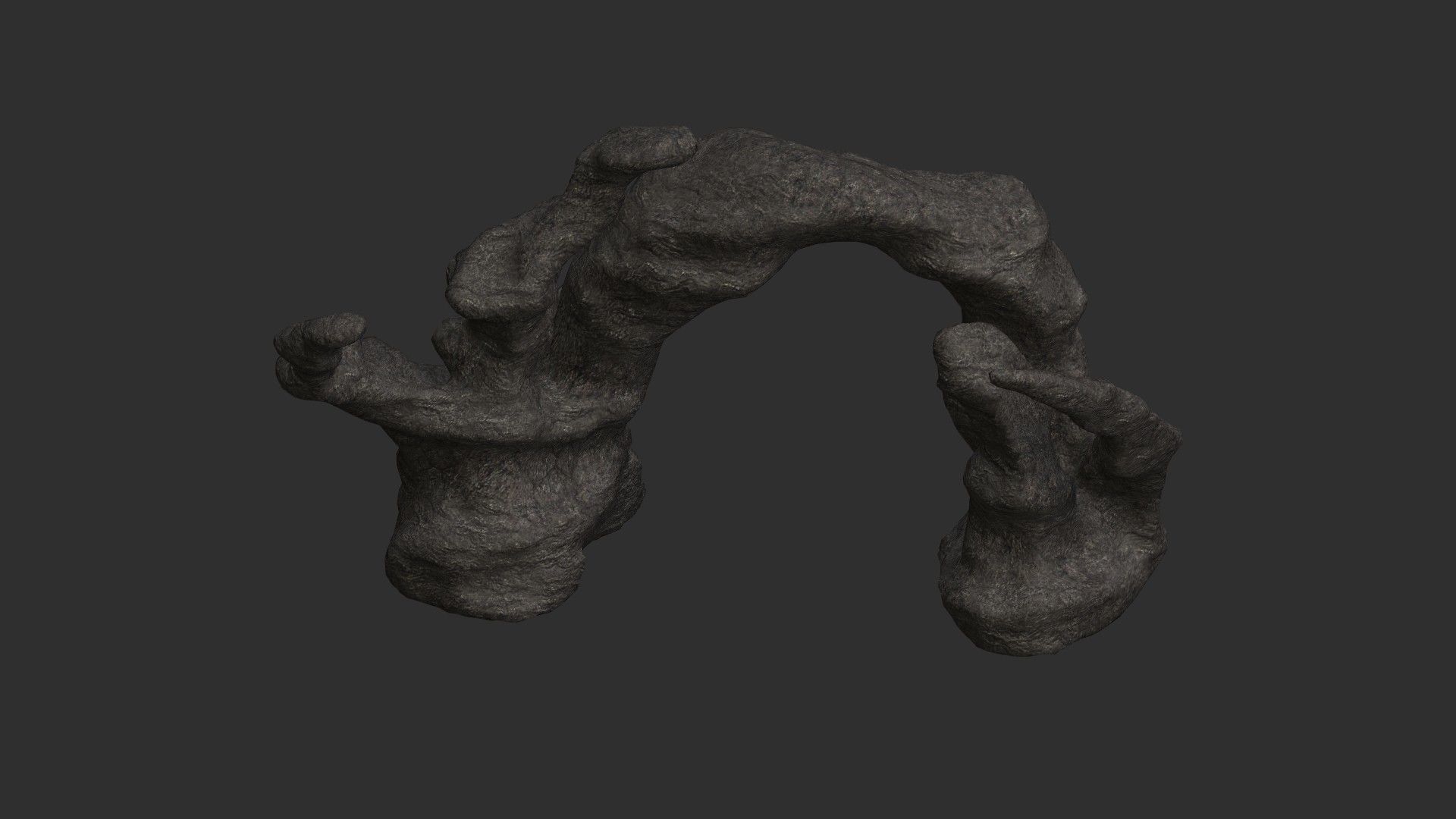 Cave Arch - Base Low-poly 3D model_1