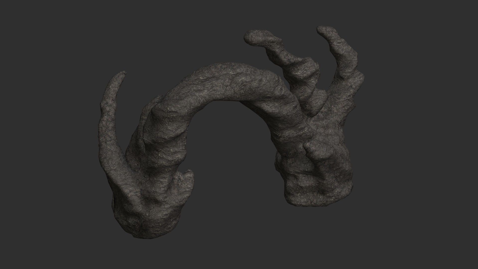 Cave Arch - Base Low-poly 3D model_4