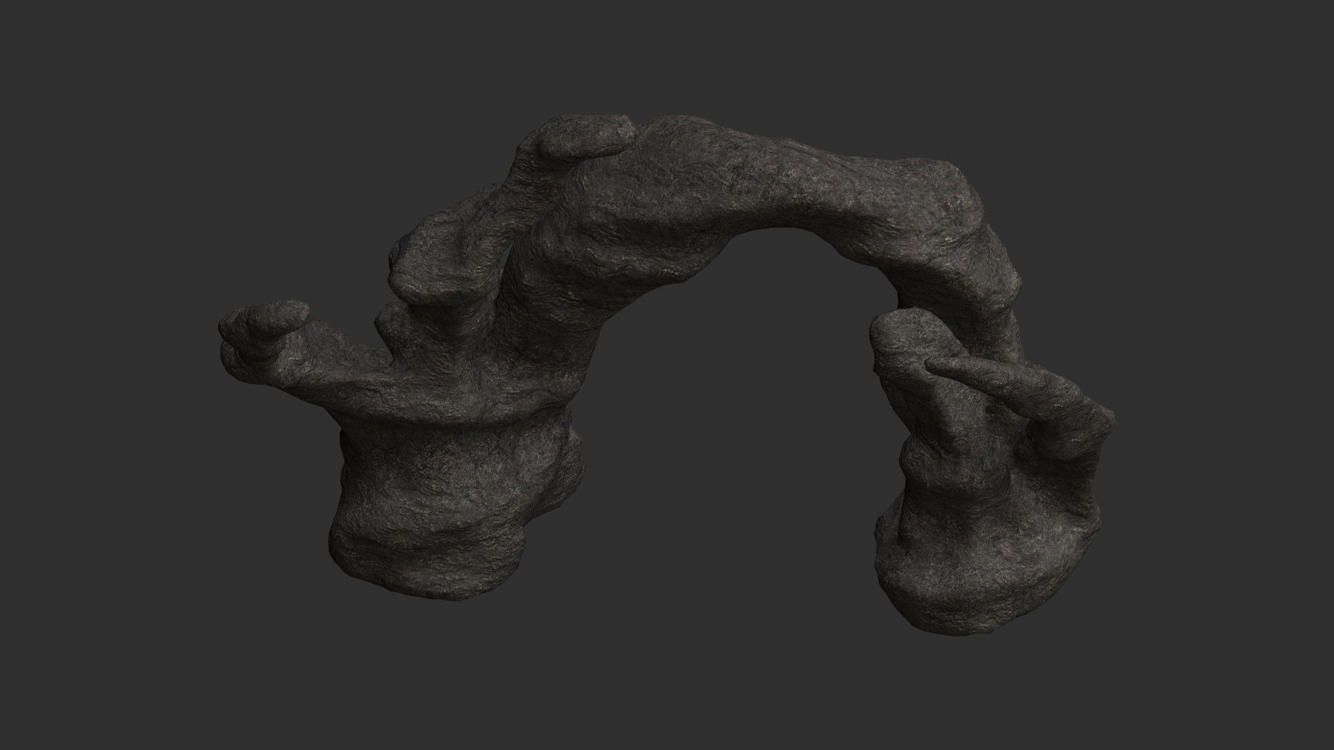 Cave Arch - Base Low-poly 3D model_6