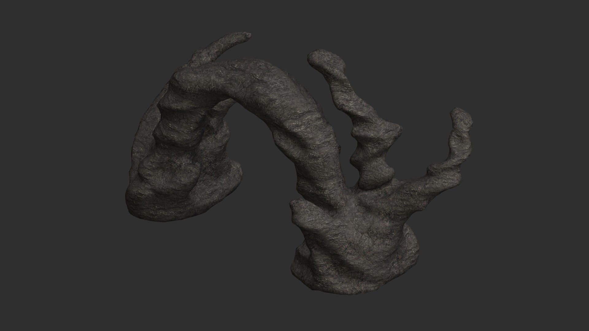 Cave Arch - Base Low-poly 3D model_3