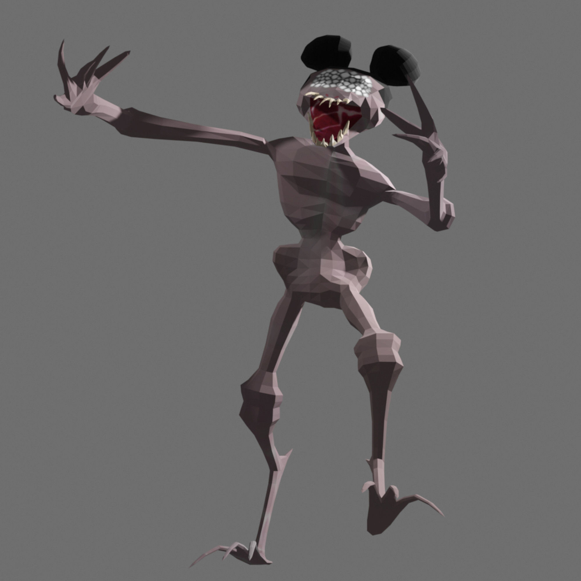 Amanda the Adventurer Monster RIGGED Low-poly 3D model_1