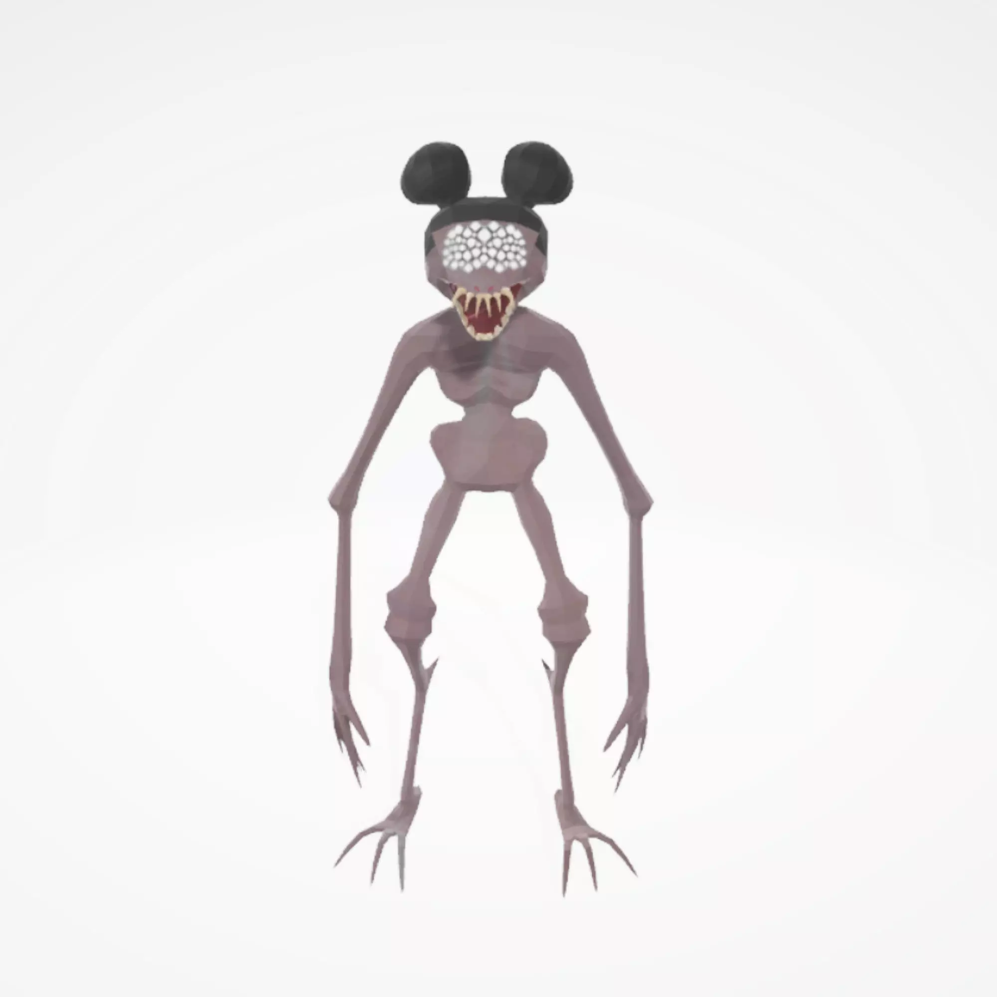 Amanda the Adventurer Monster RIGGED Low-poly 3D model_0