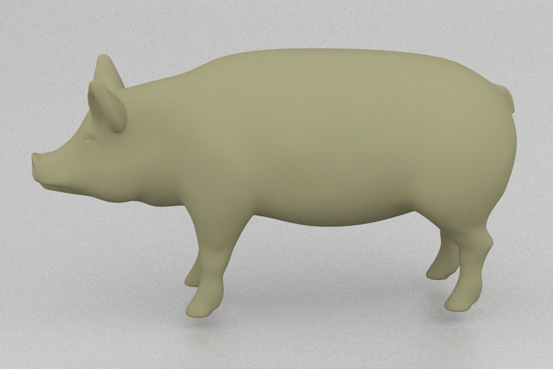 Big pig 3D print model_4