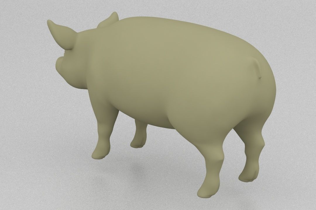 Big pig 3D print model_5