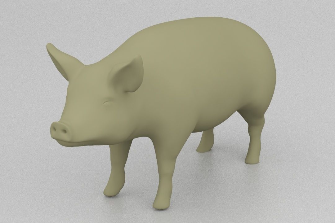 Big pig 3D print model_3