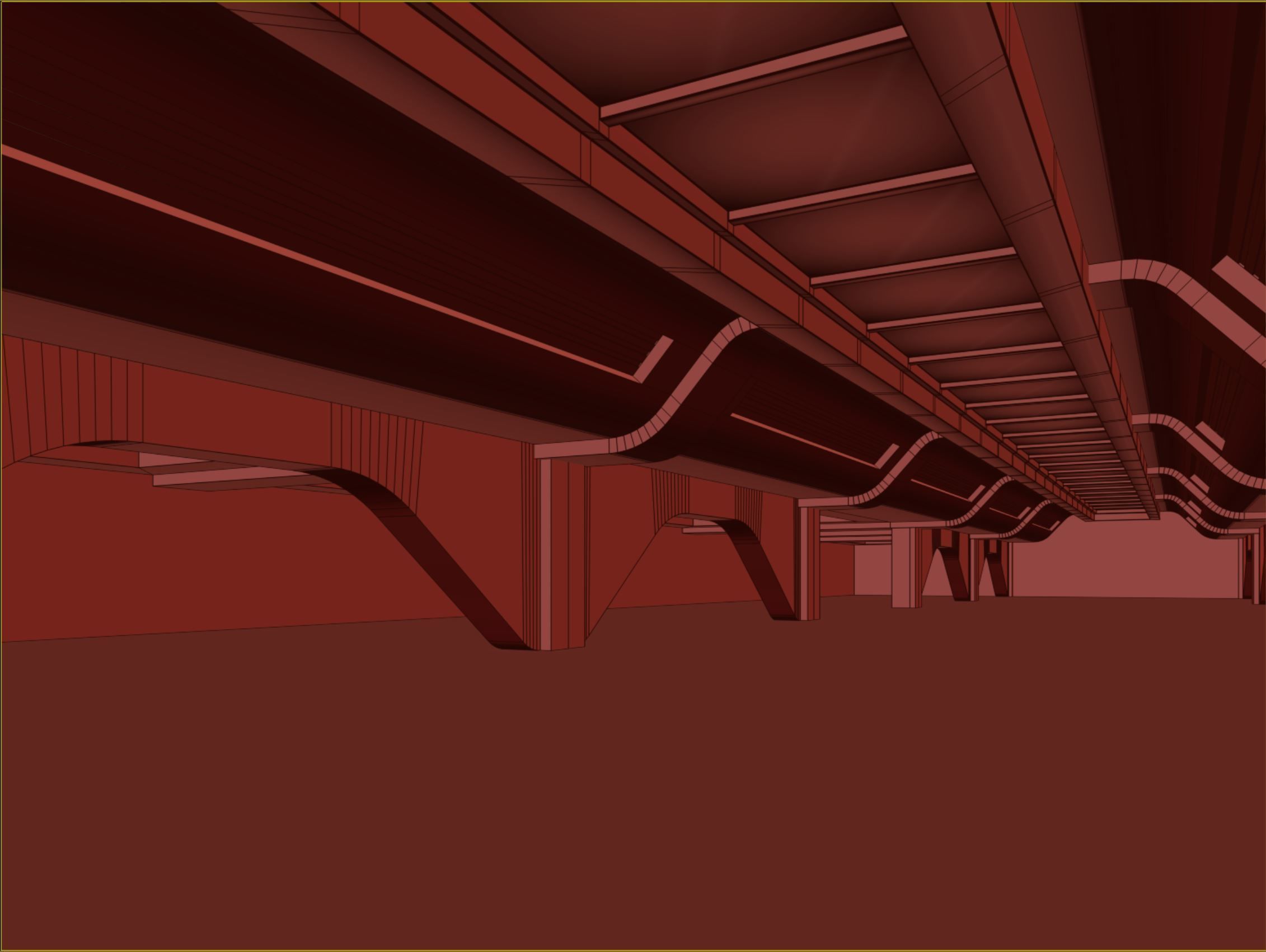 Basemesh Interior space 11 Low-poly 3D model_9