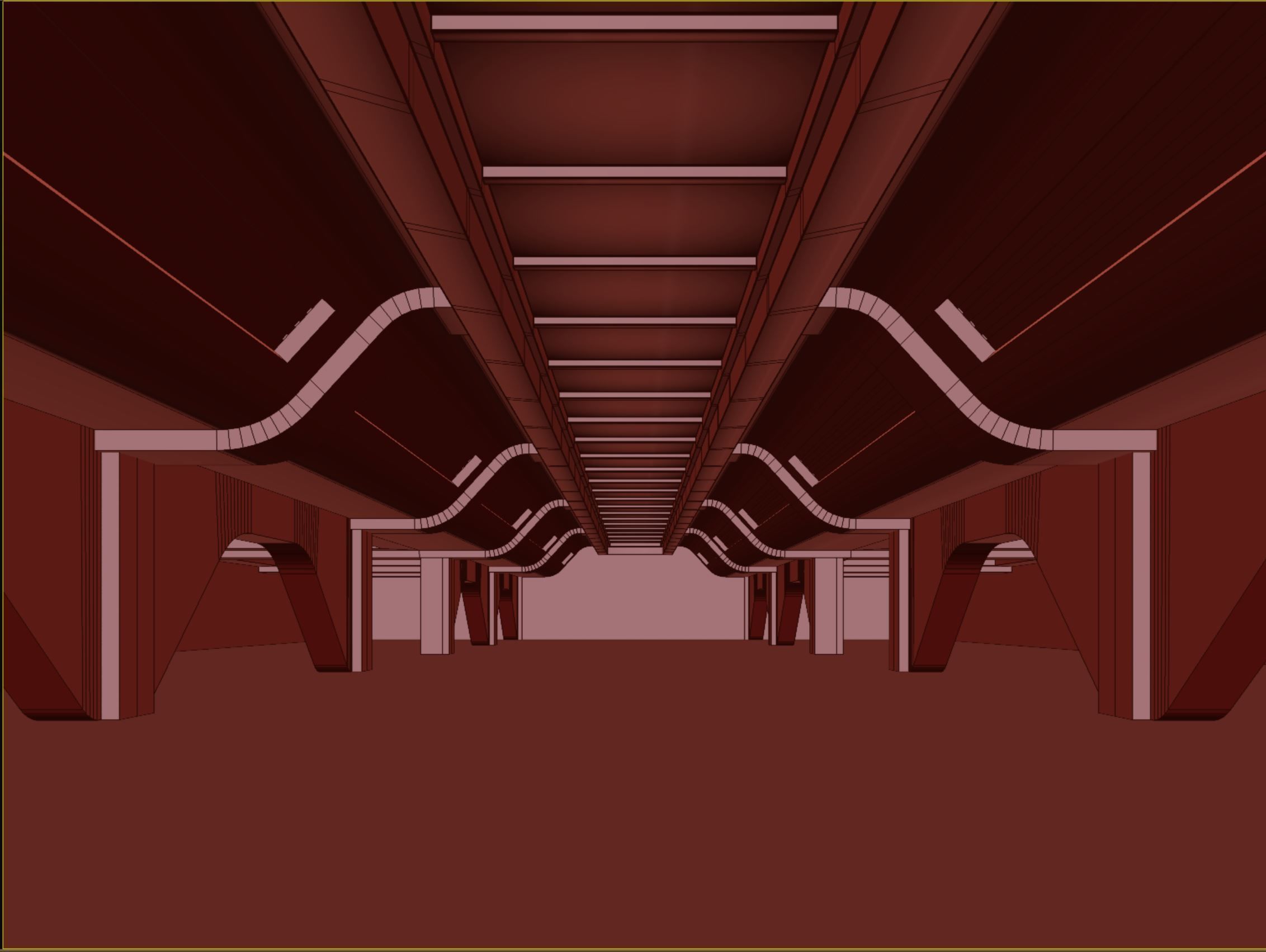 Basemesh Interior space 11 Low-poly 3D model_8