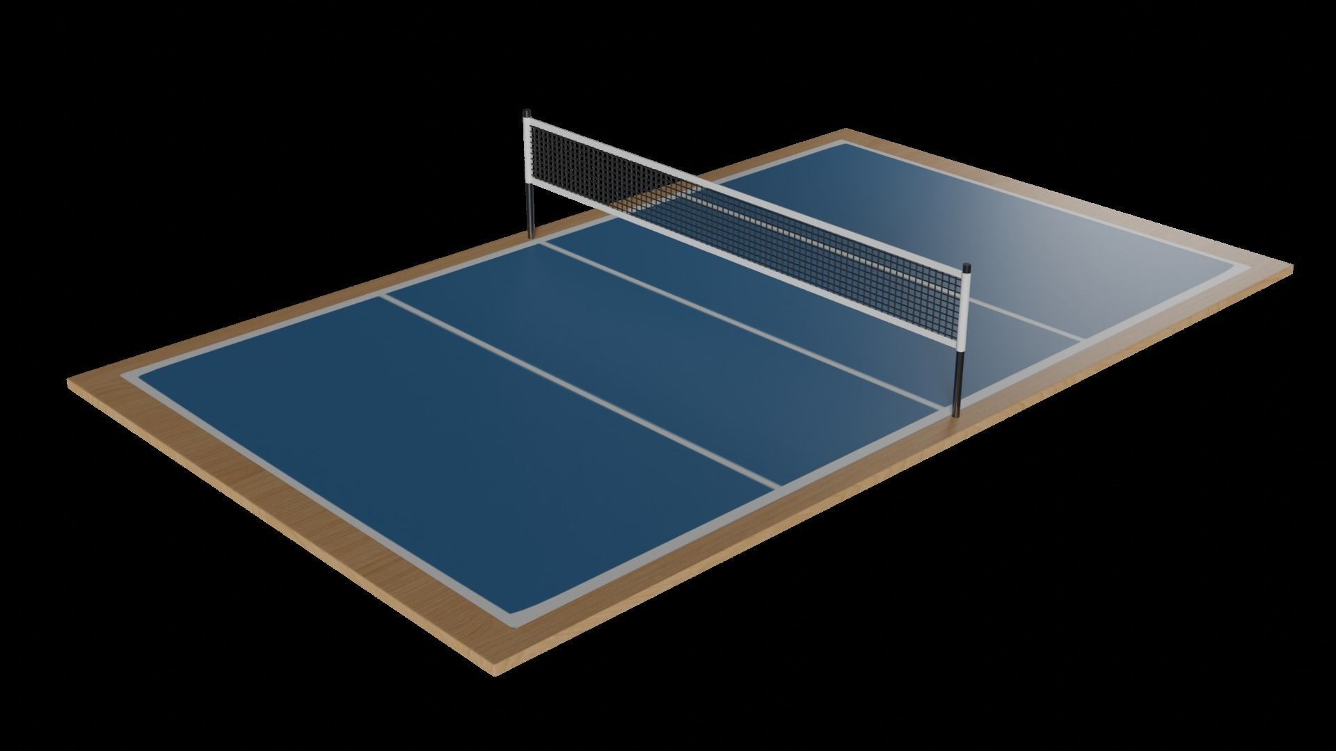 Volleyball Court Low-poly 3D model_2