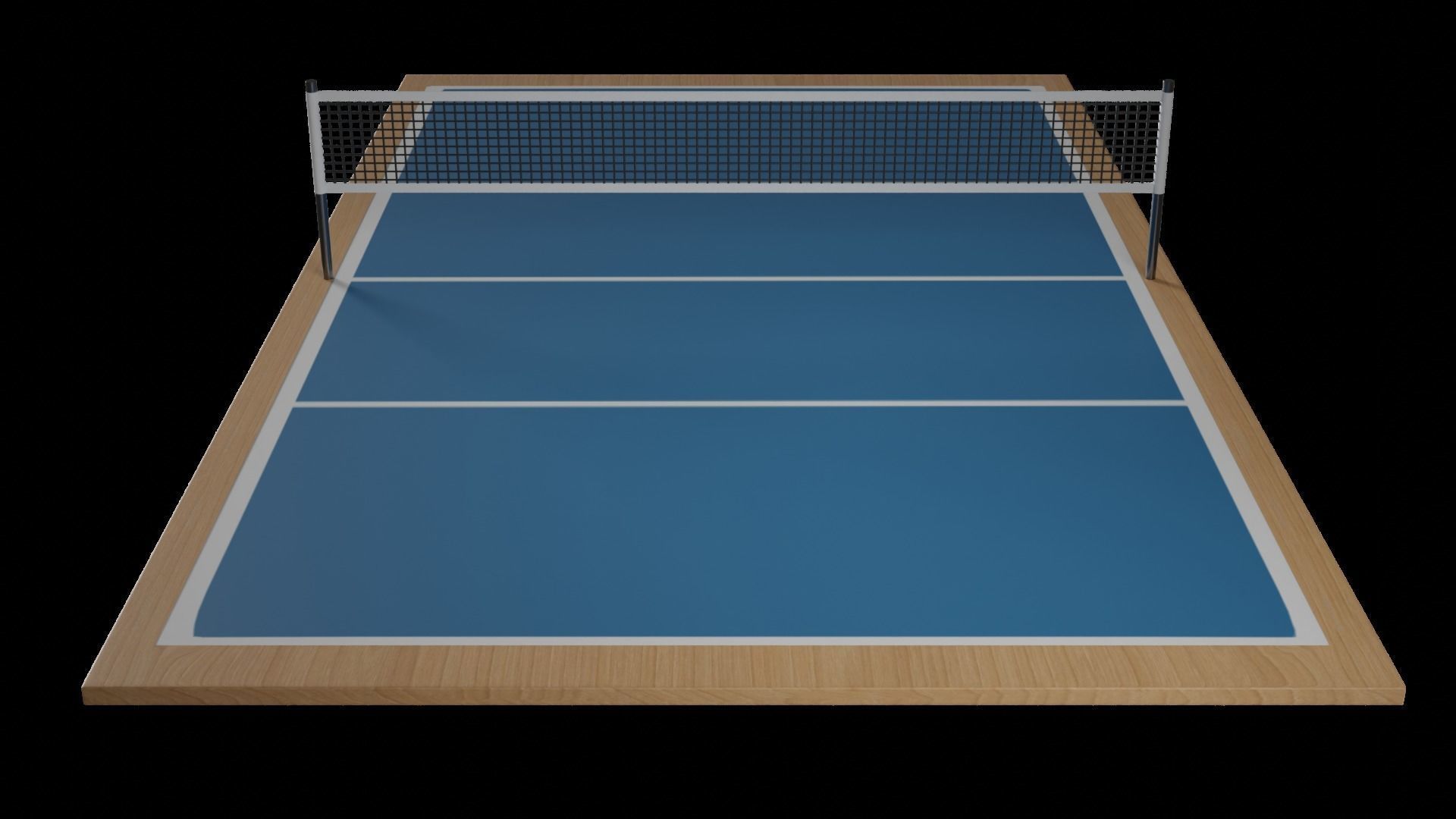 Volleyball Court Low-poly 3D model_1