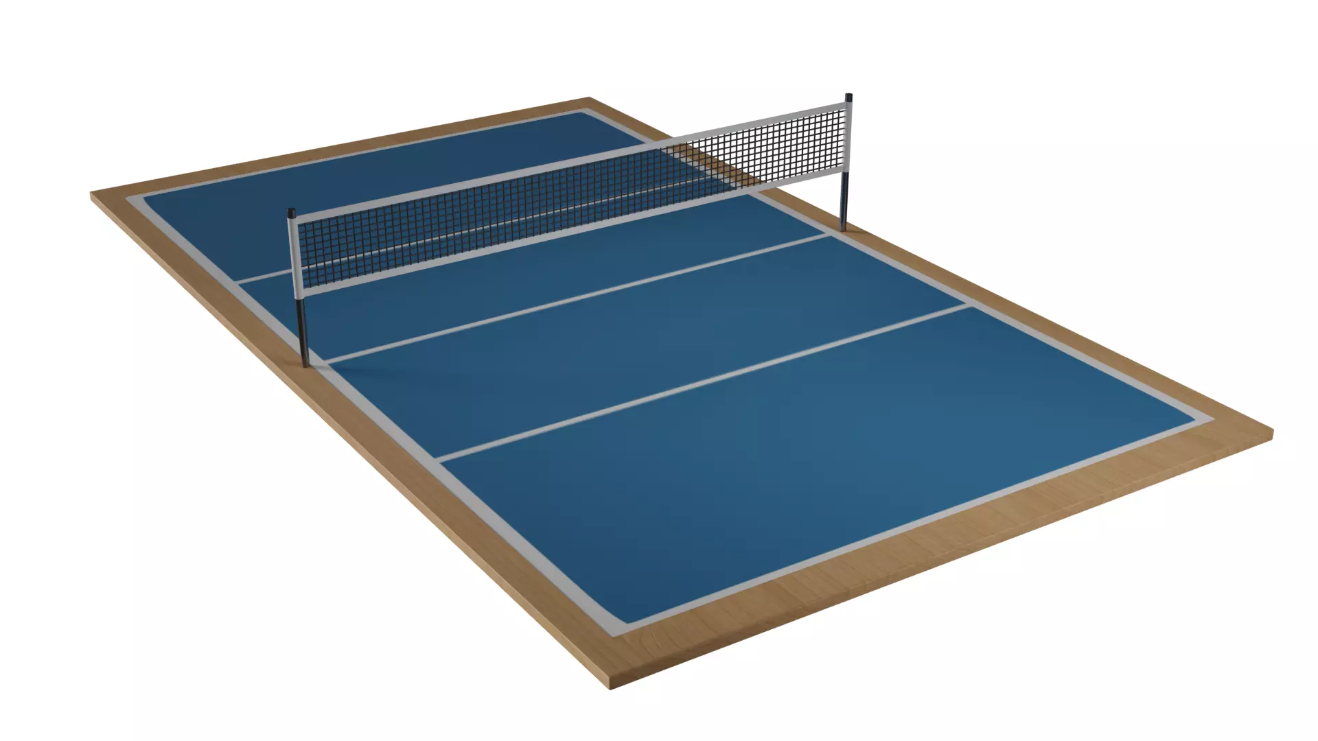 Volleyball Court Low-poly 3D model_0