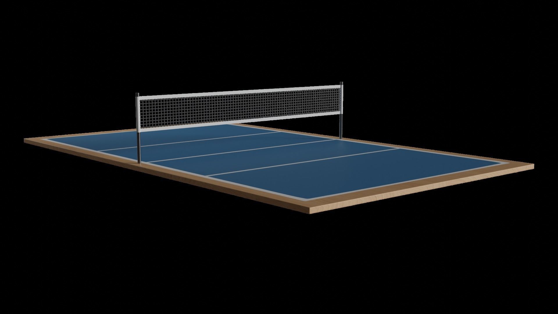 Volleyball Court Low-poly 3D model_5