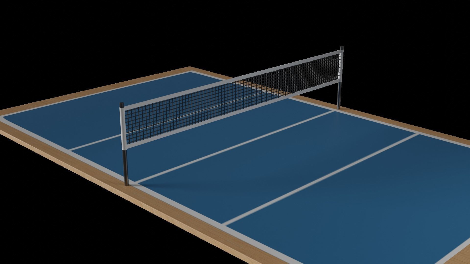Volleyball Court Low-poly 3D model_6