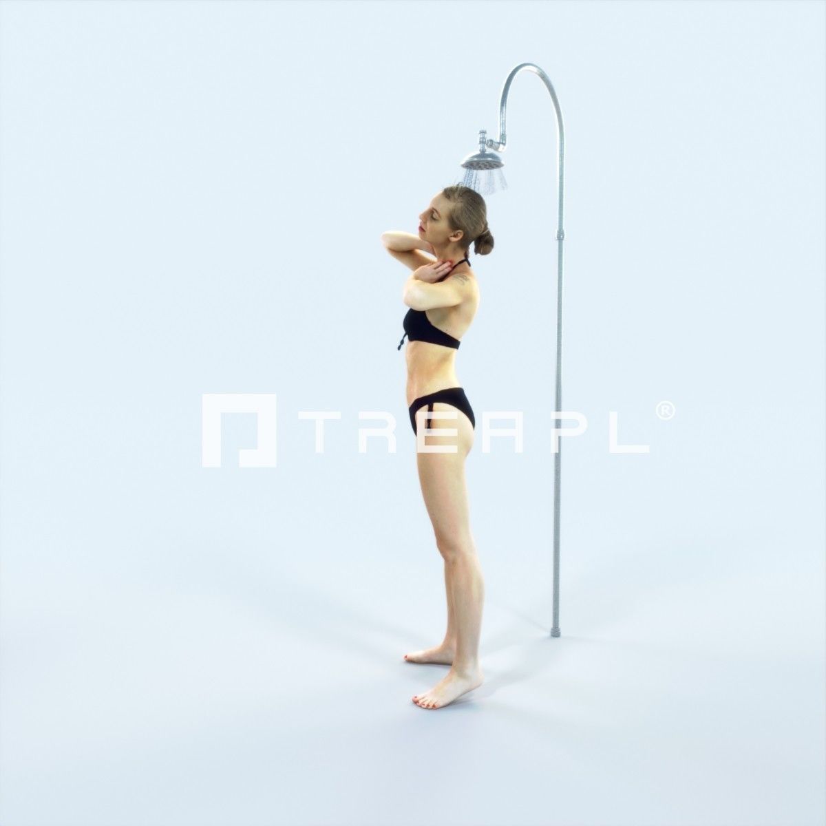 Aspiration 16I Beach Shower Sports Woman Low-poly 3D model_10