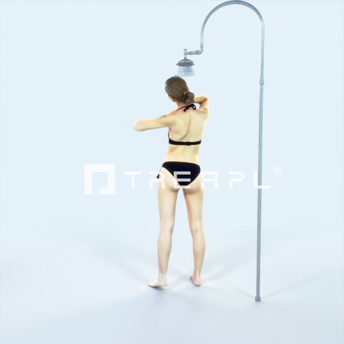 Aspiration 16I Beach Shower Sports Woman Low-poly 3D model_7
