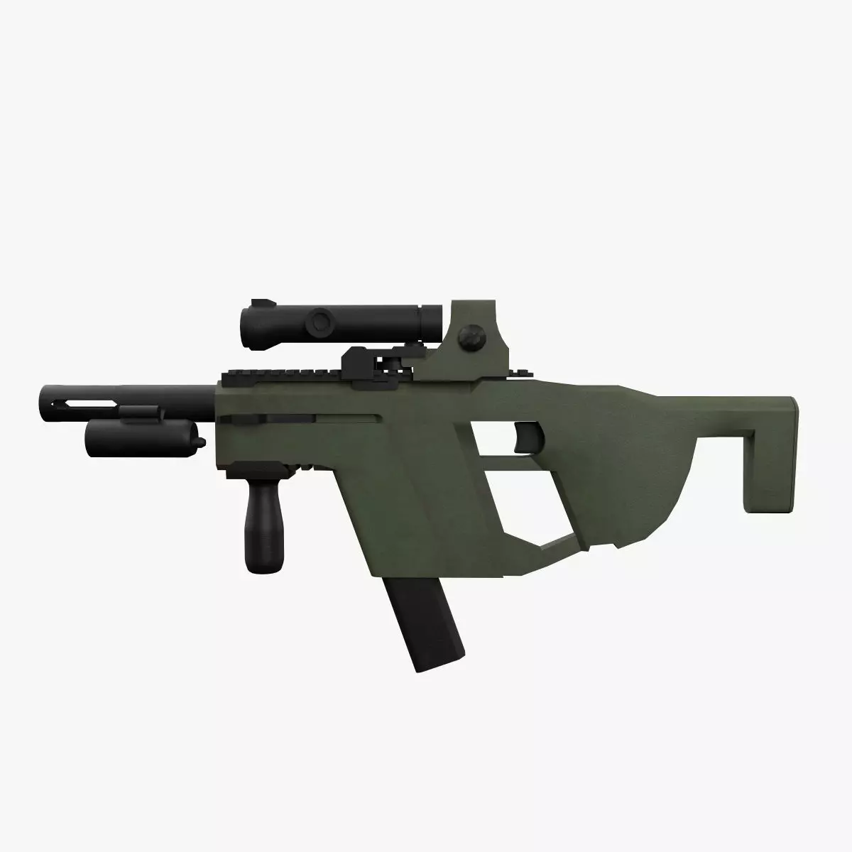 M17 gun Low-poly 3D model_0