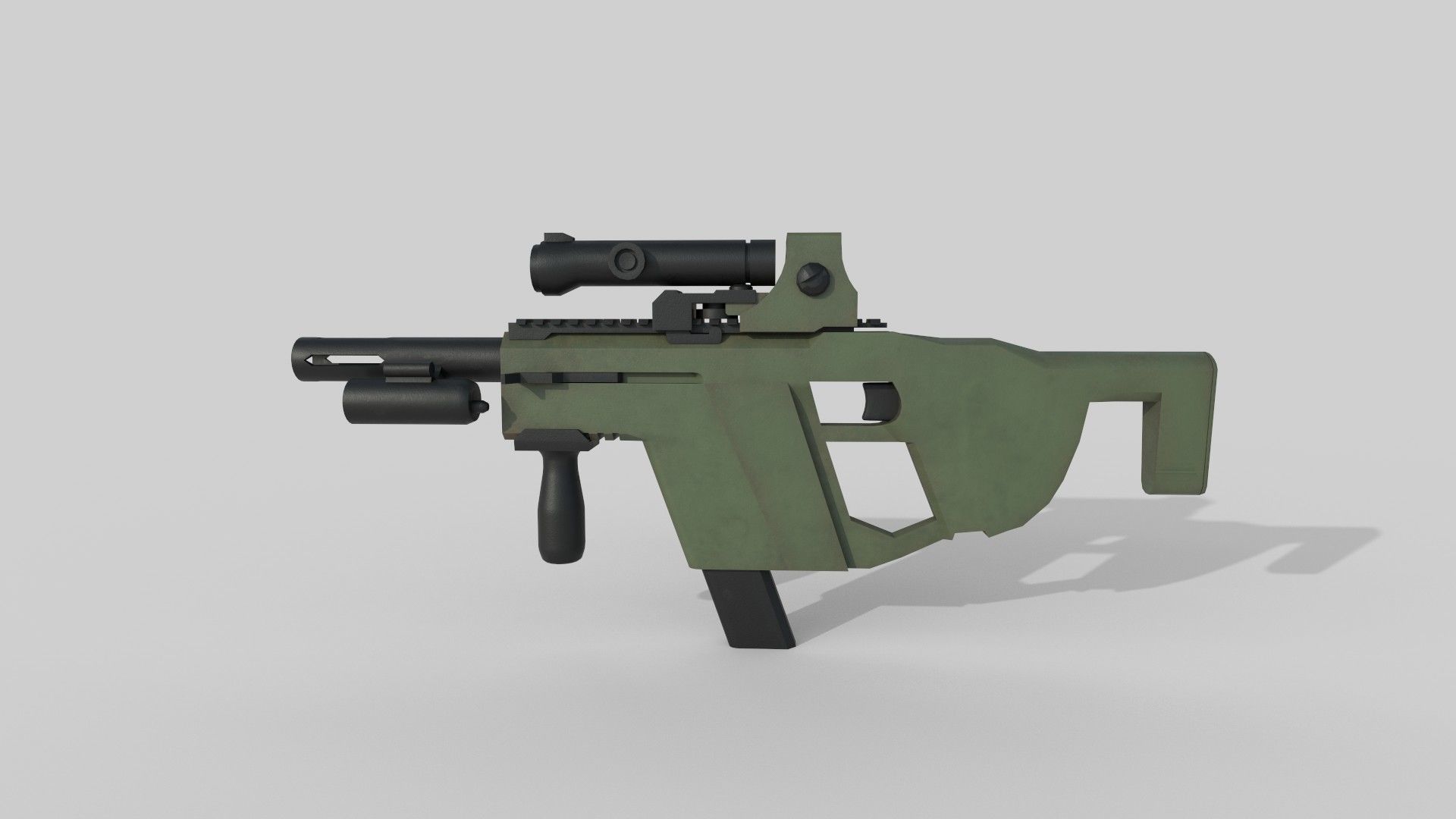 M17 gun Low-poly 3D model_1