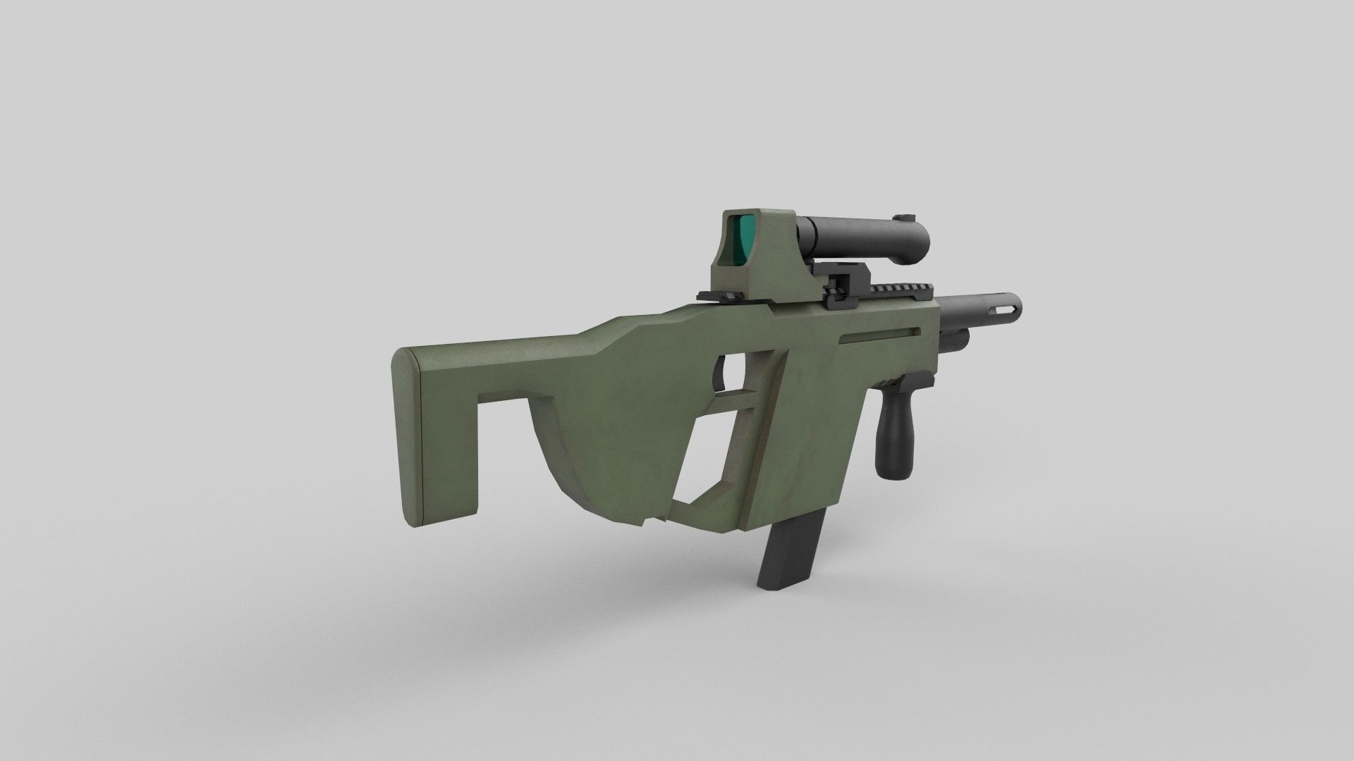 M17 gun Low-poly 3D model_4