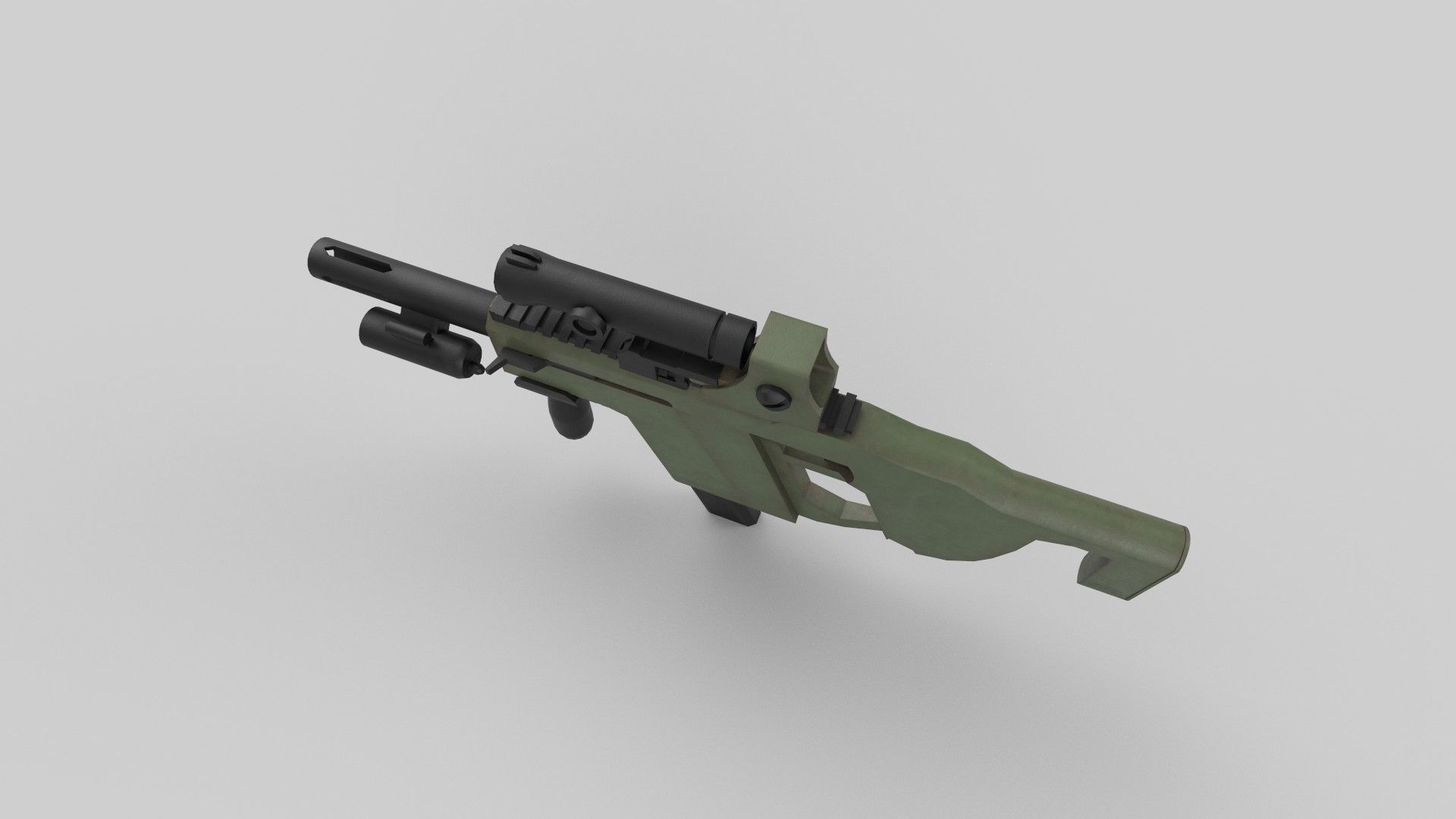 M17 gun Low-poly 3D model_3