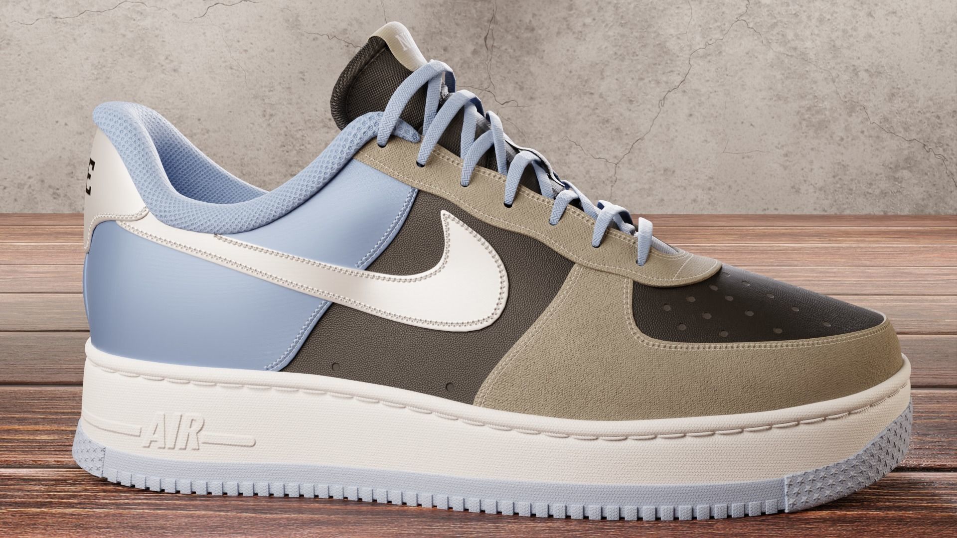 Nike Air Force 1 Custom 3D model_3