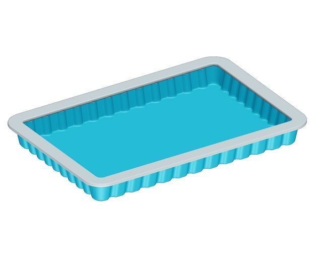 Plastic Serving Tray 3D model_2
