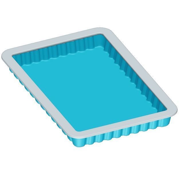 Plastic Serving Tray 3D model_1