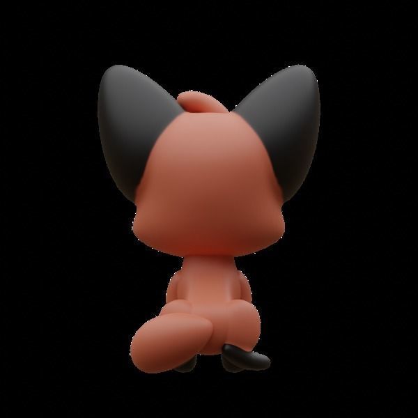 Fox cub 3D model_4