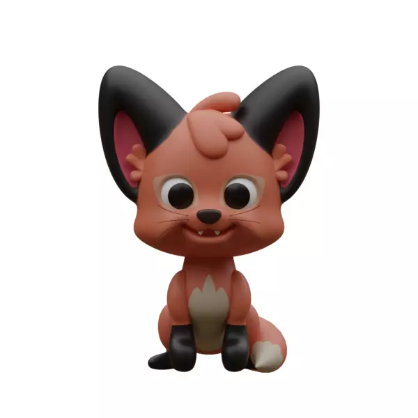 Fox cub 3D model_0