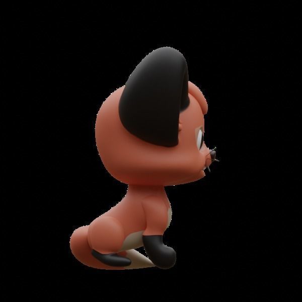 Fox cub 3D model_6
