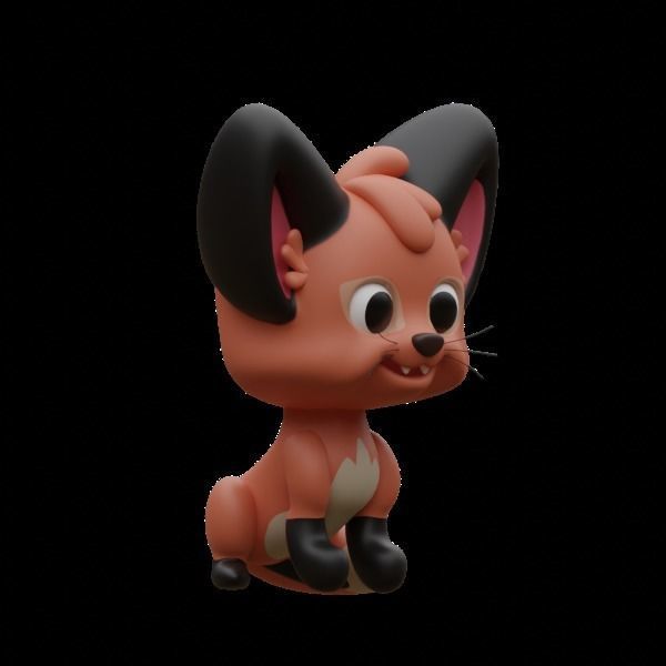 Fox cub 3D model_7