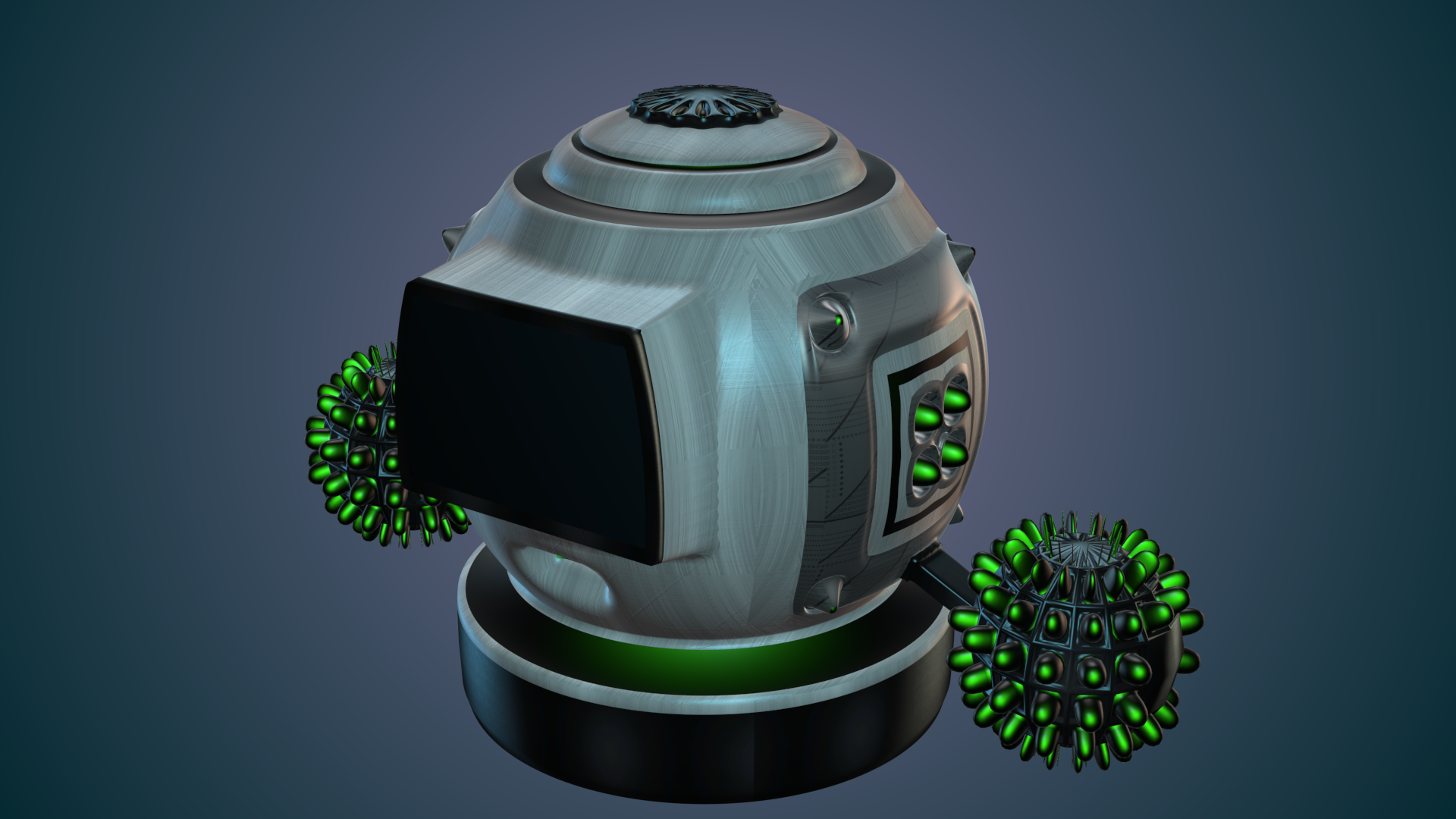 Robot futuristic 3D model_13