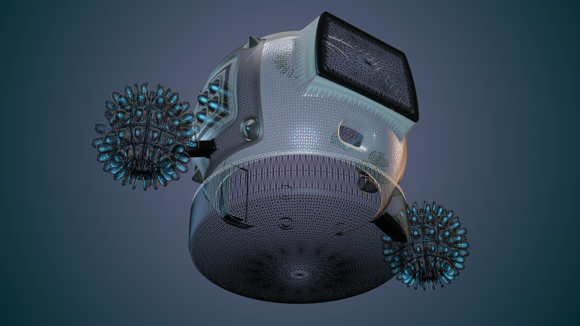 Robot futuristic 3D model_3