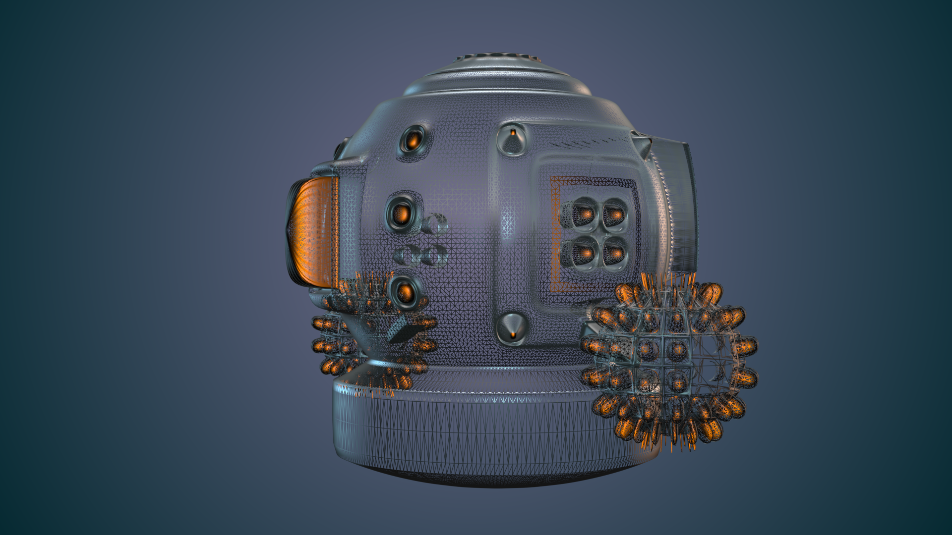 Robot futuristic 3D model_8