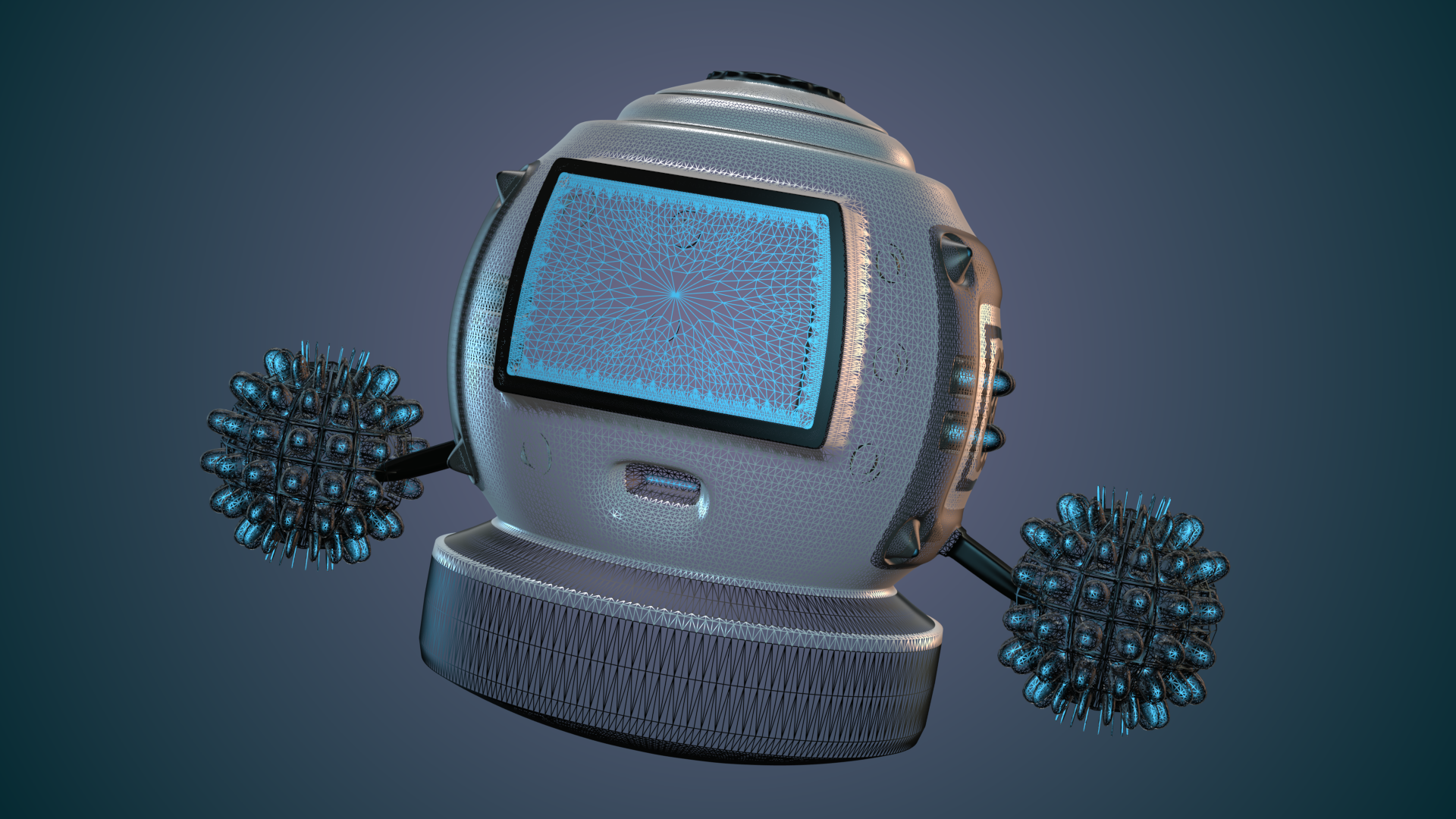 Robot futuristic 3D model_4