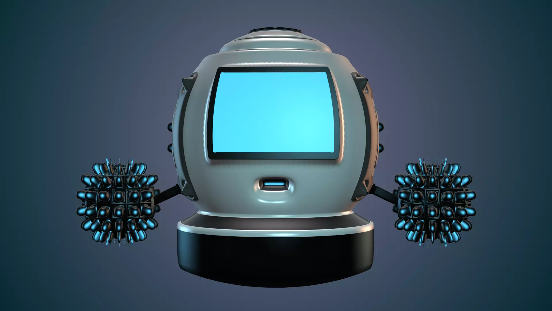 Robot futuristic 3D model_0