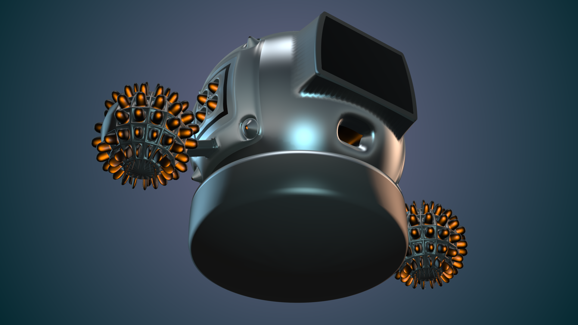 Robot futuristic 3D model_5