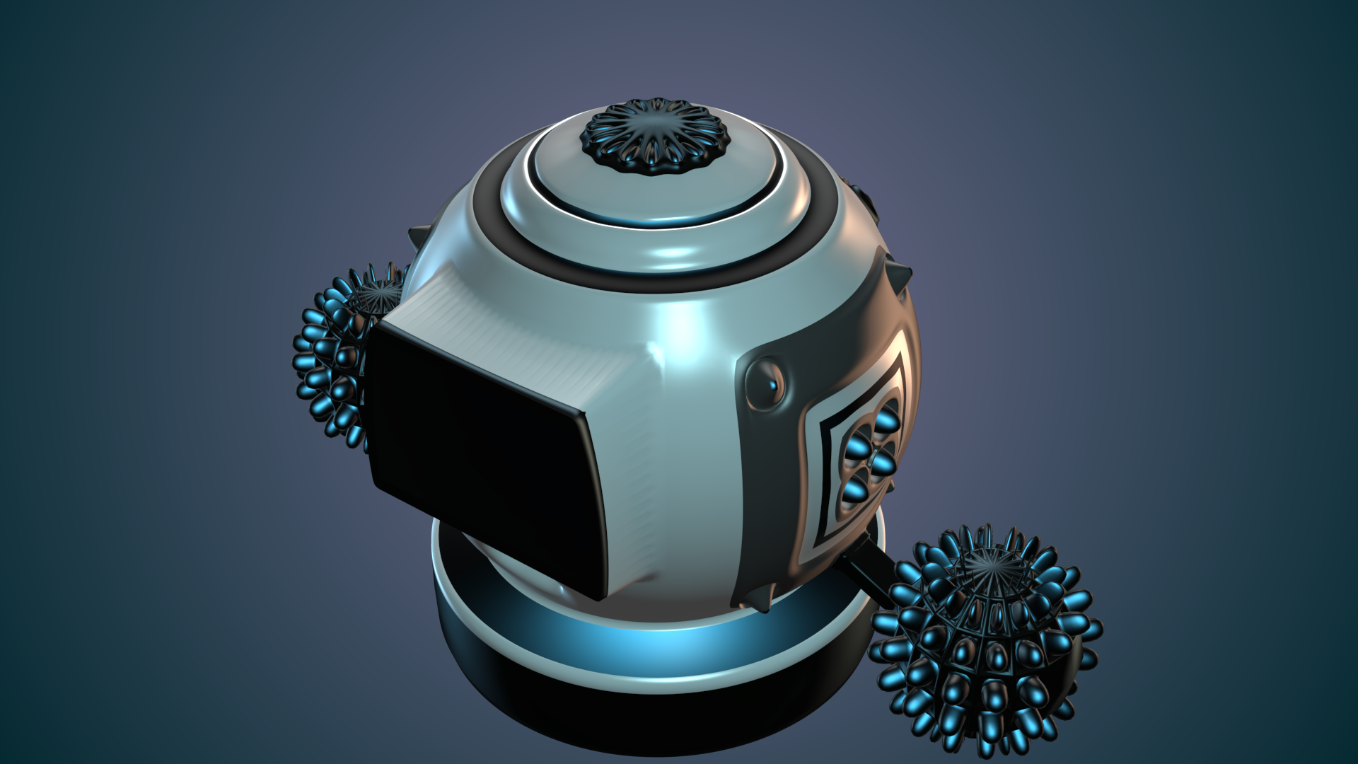 Robot futuristic 3D model_2