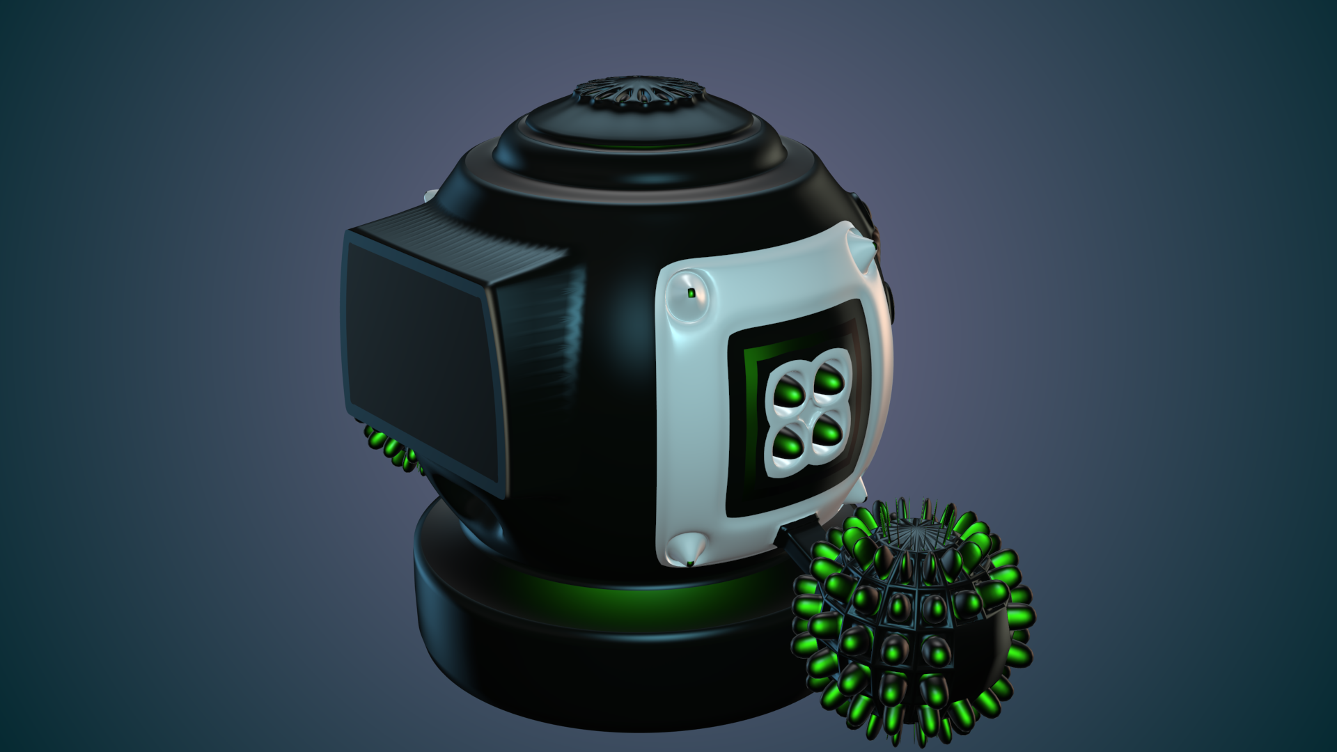 Robot futuristic 3D model_12