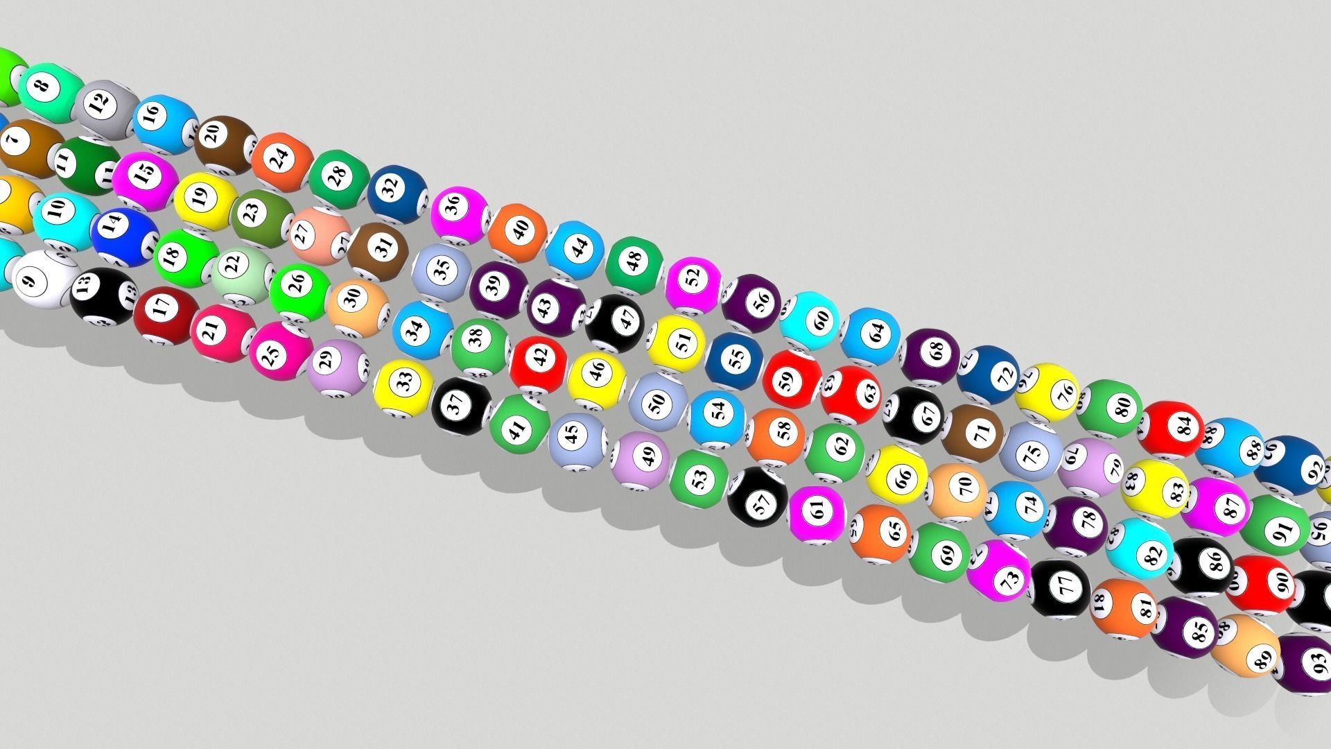 Lottery Balls 3D model_7