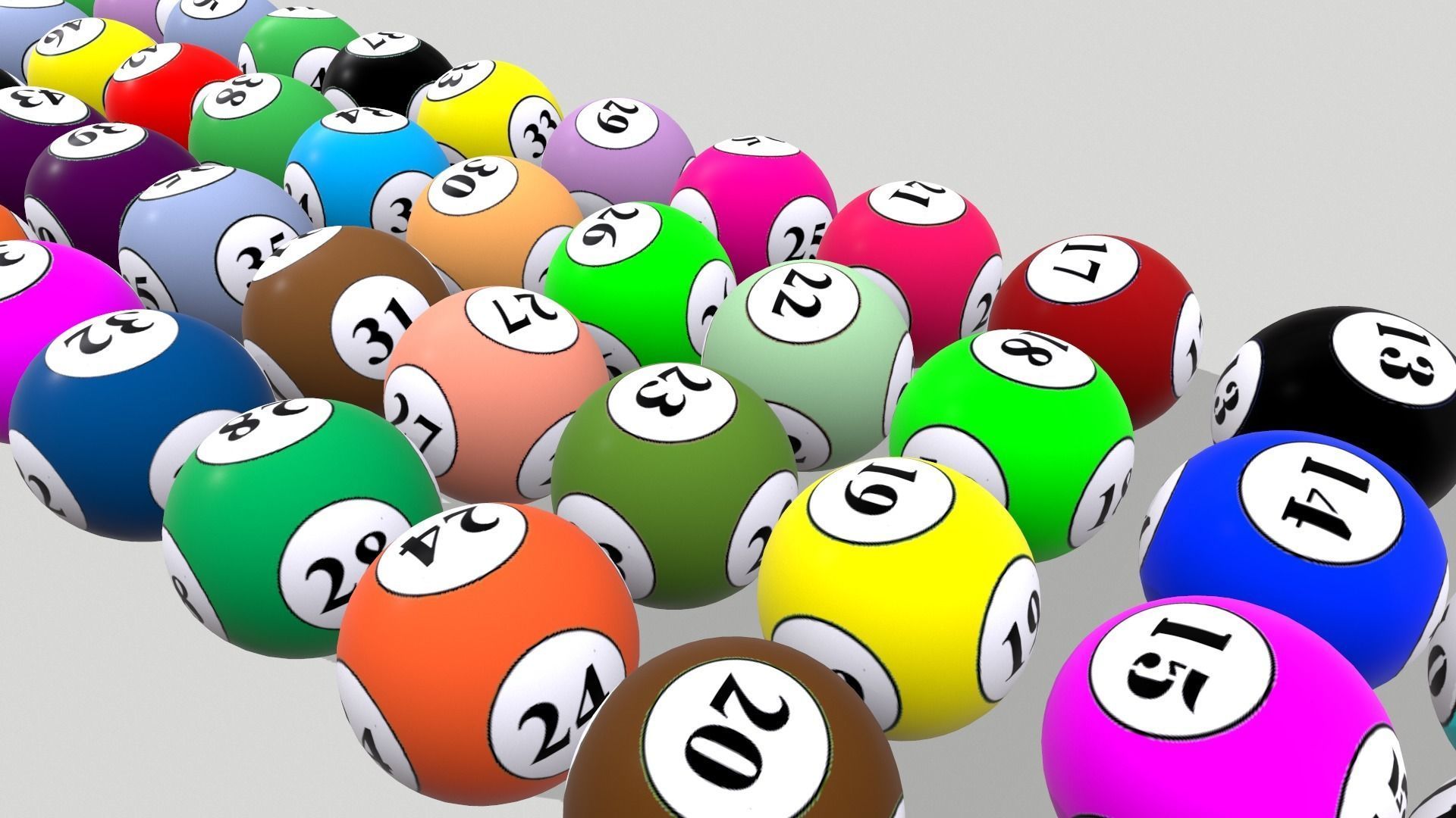 Lottery Balls 3D model_3