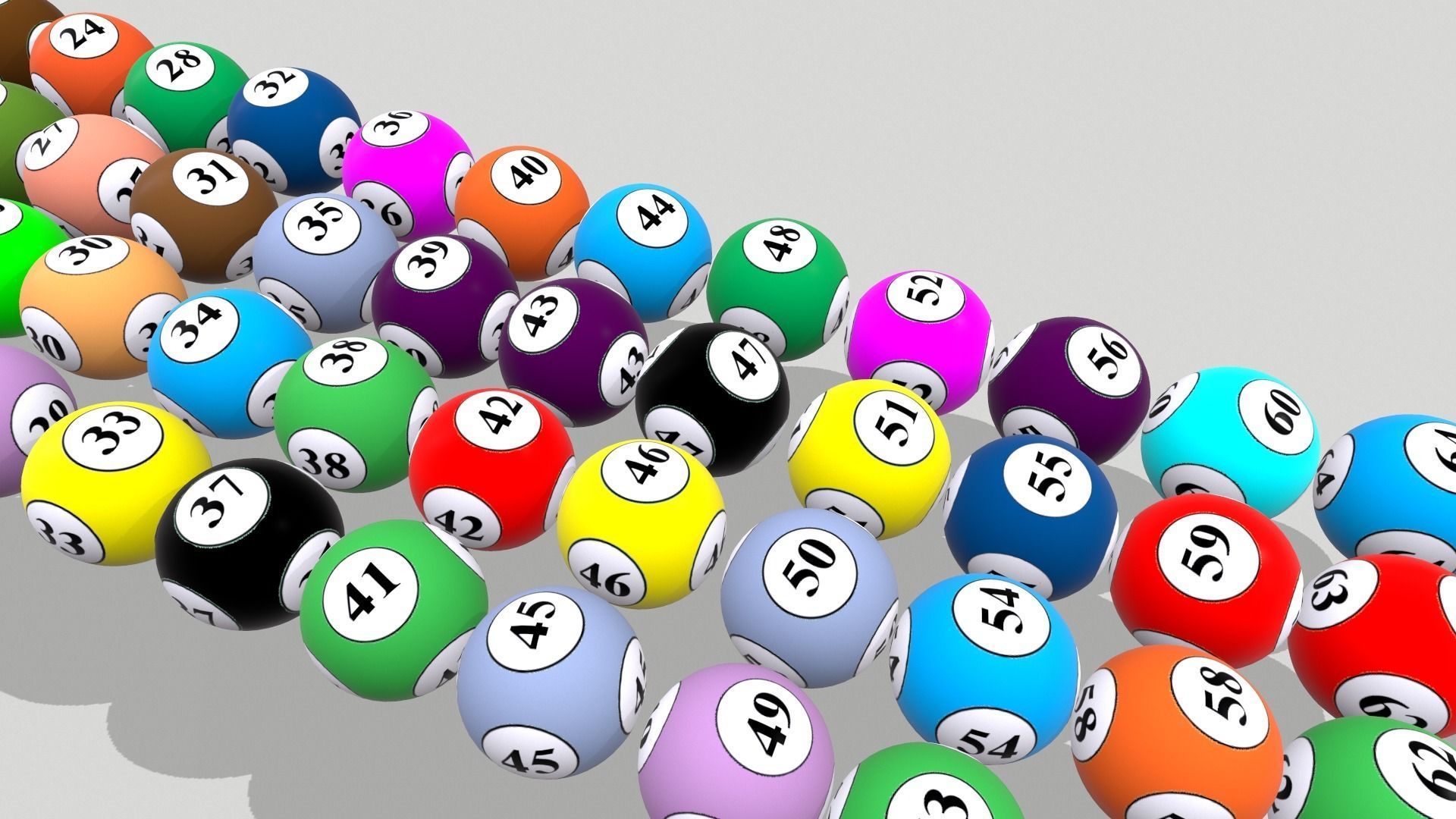 Lottery Balls 3D model_6