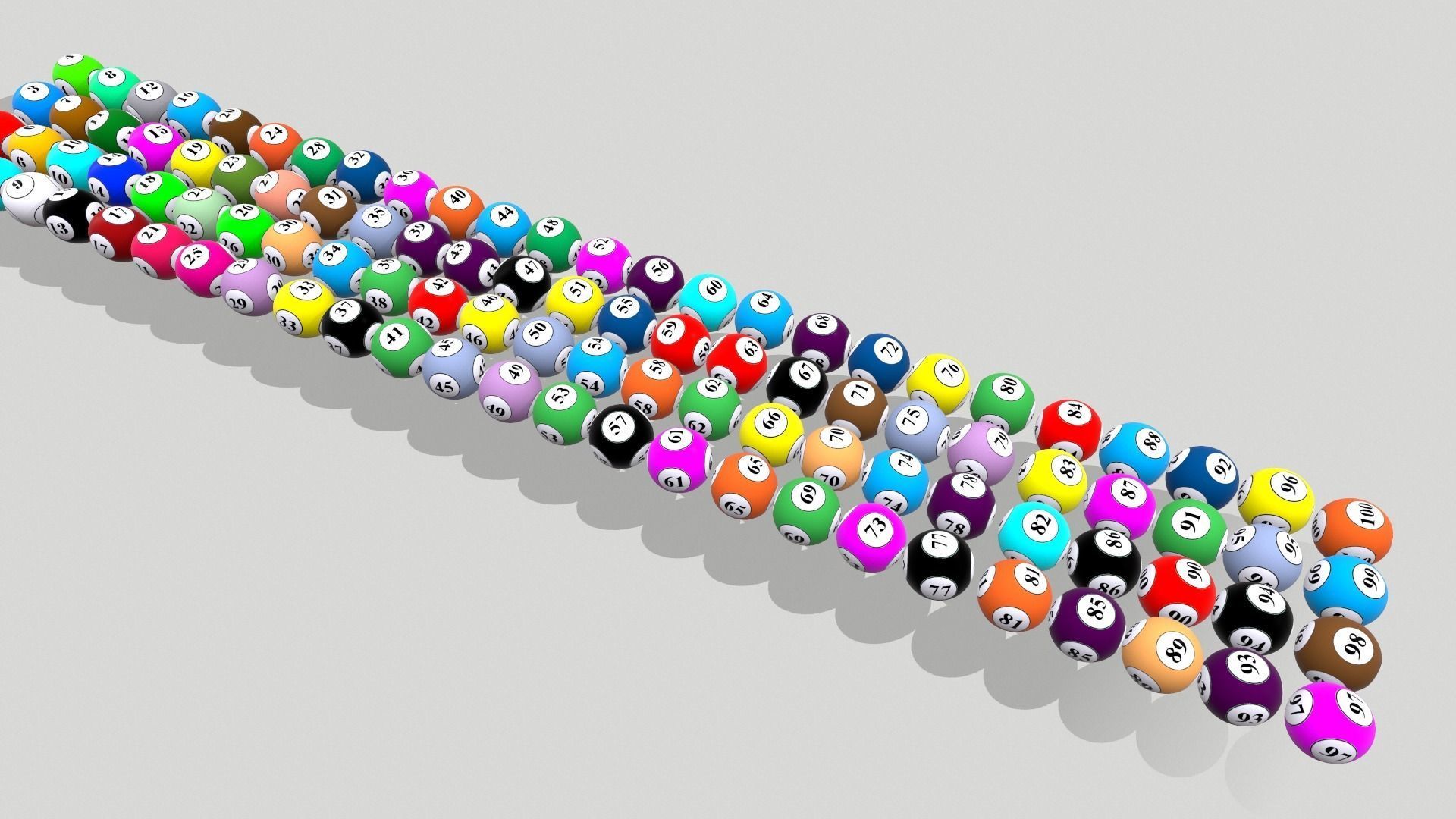 Lottery Balls 3D model_4