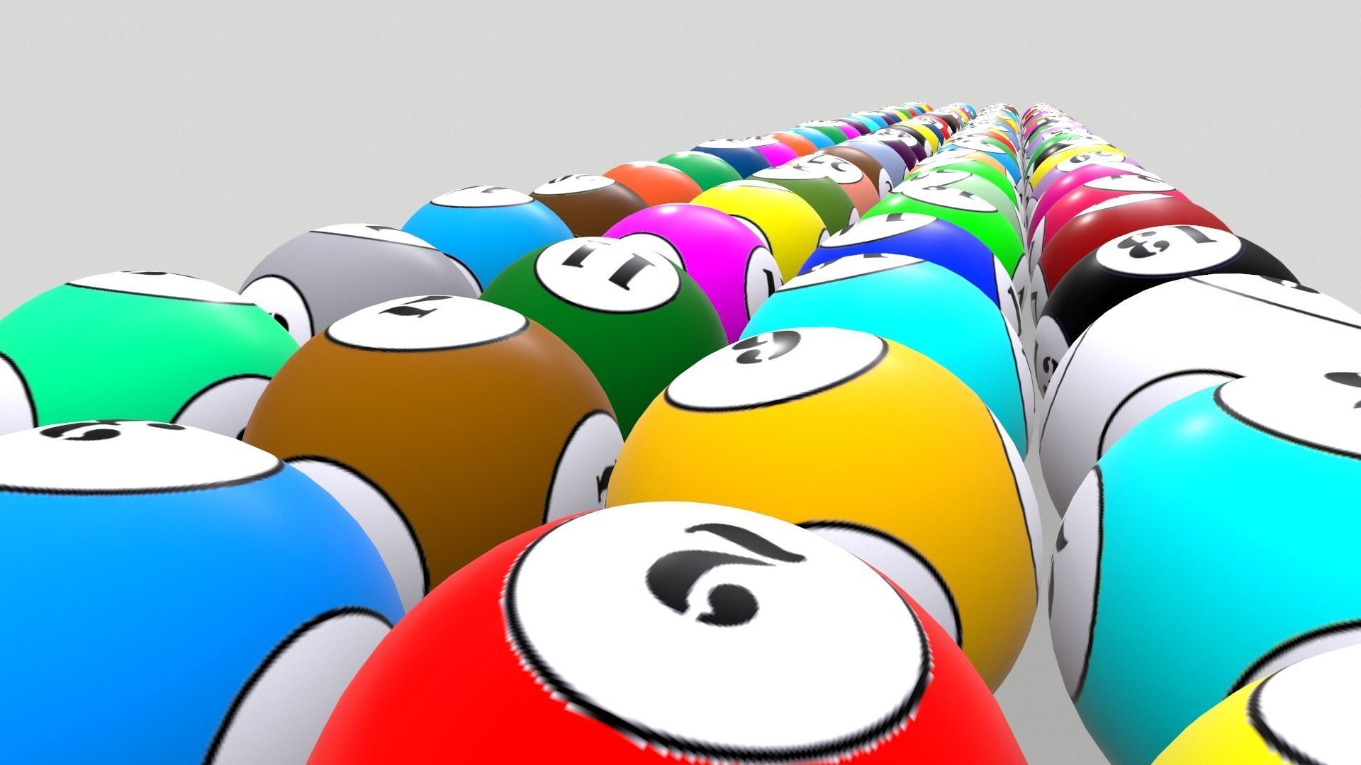 Lottery Balls 3D model_5