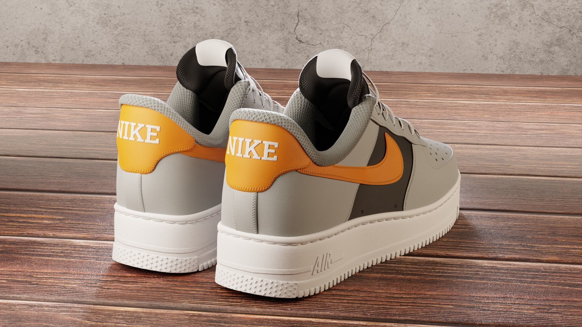 Nike Air Force 1 Custom 3D model_2