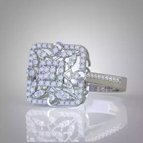 Diamond ring 0248 3D printable model 