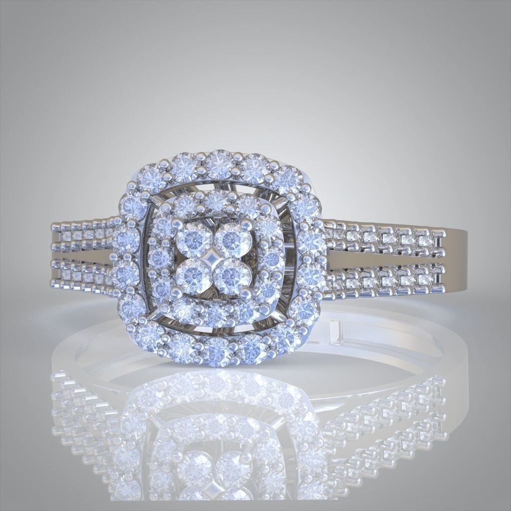 Diamond ring 0254 3D printable model 12 3D print model_6