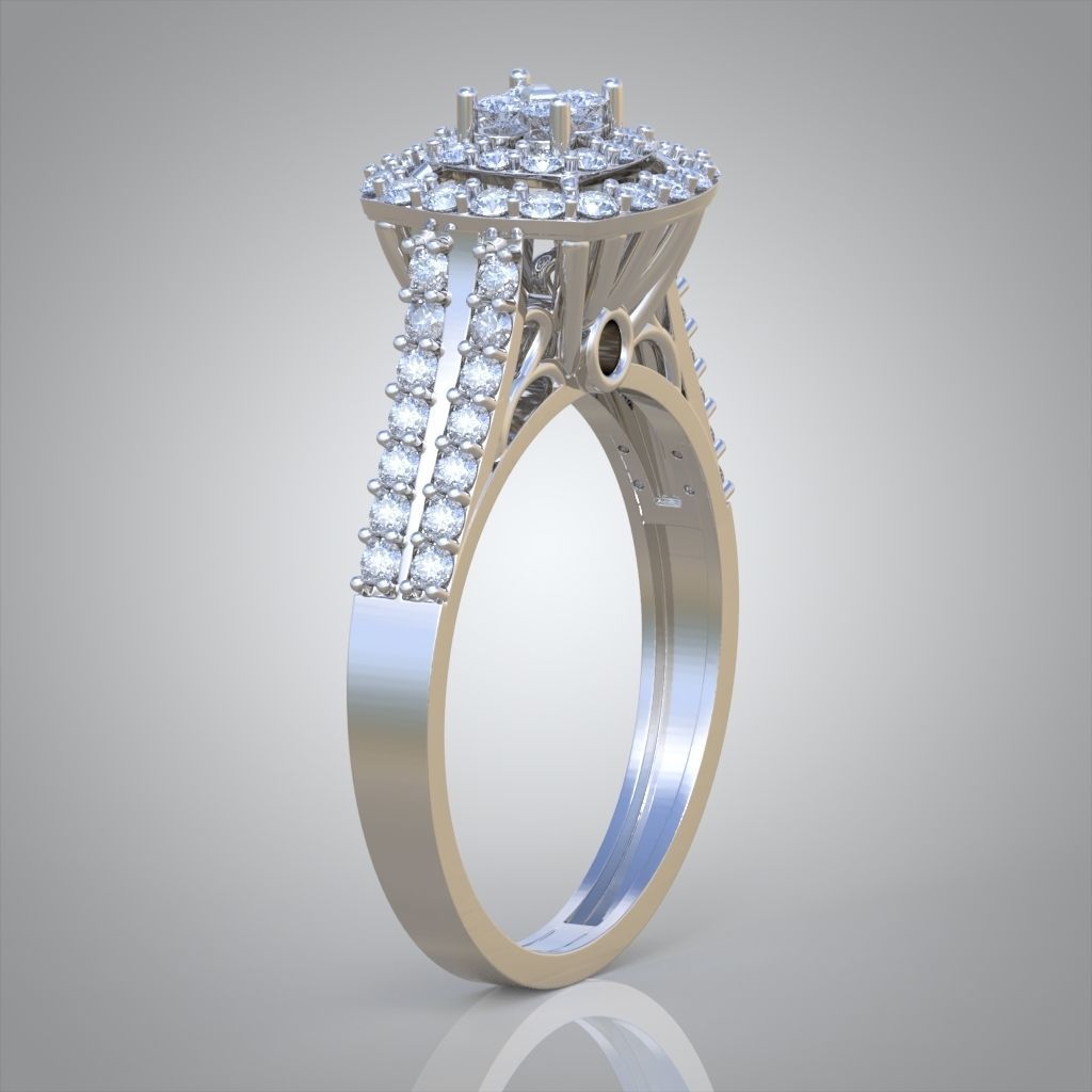 Diamond ring 0254 3D printable model 12 3D print model_5
