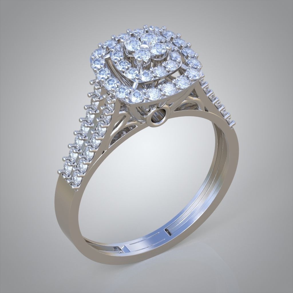 Diamond ring 0254 3D printable model 12 3D print model_1