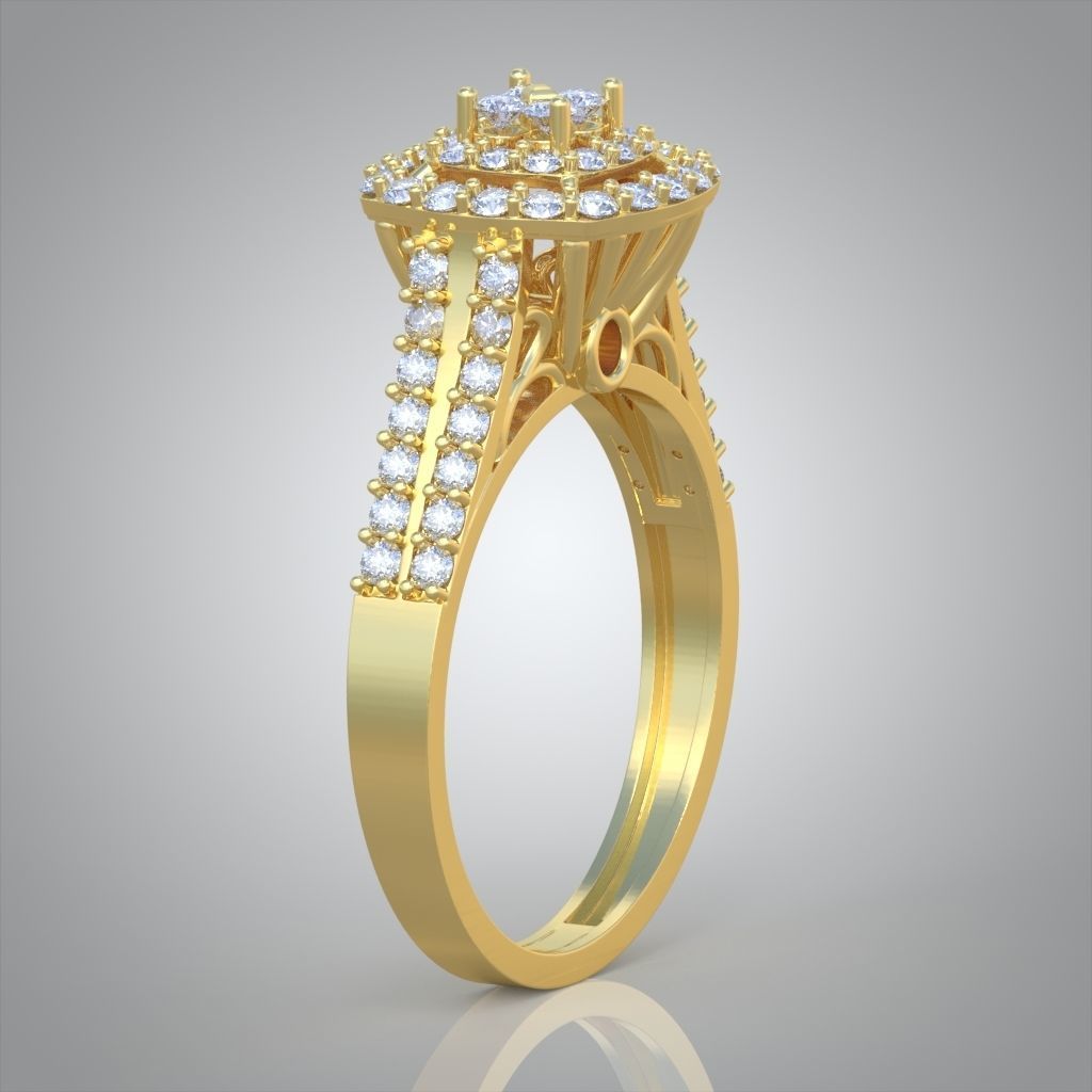 Diamond ring 0254 3D printable model 12 3D print model_4
